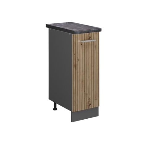 Vicco Apothekerschrank R-Line, Artisan-Eiche/Anthrazit, 30 cm, AP Anthrazit