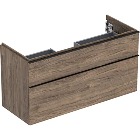 Geberit iCon Waschbeckenunterschrank 118,4x47,6x61,5 cm Nuss Hickory