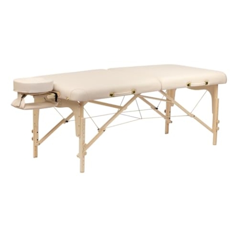 WellTouch Massageliege Balance II« (76 cm), mobil, tragbar, Creme-beige, verstellbare Kopfstütze, Armschlaufe & Tragetasche inklusive