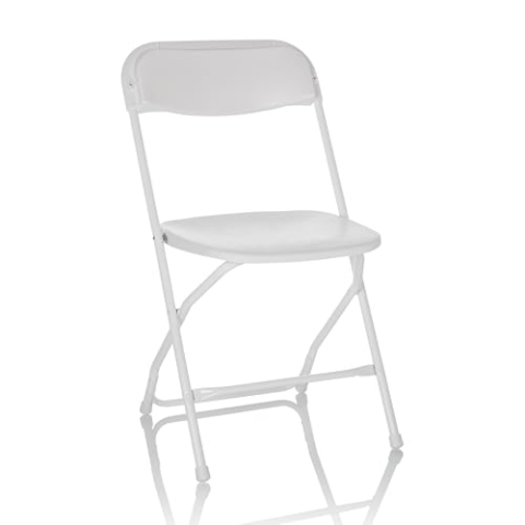 hjh OFFICE Klappstuhl bis 190kg belastbar TUDELA XXL W Campingstuhl klappbar, Indoor- und Outdoor Faltstuhl, Weiß