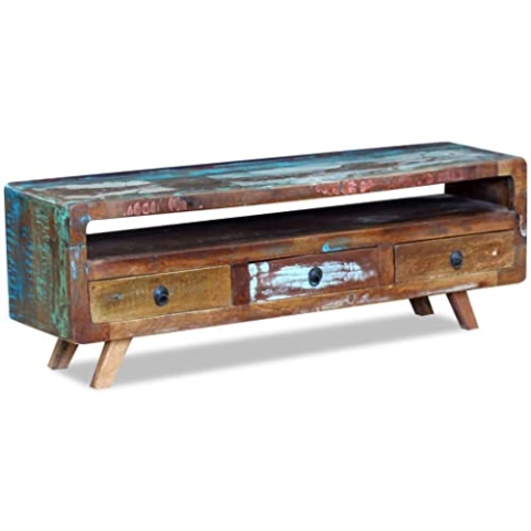vidaXL TV Schrank Recyceltes Massivholz Fernsehtisch Fernsehtisch Lowboard