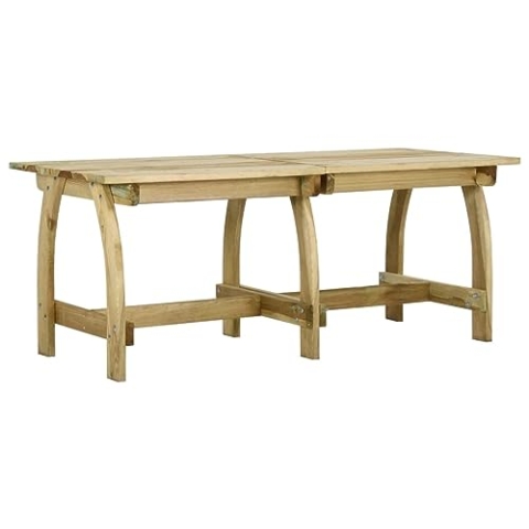 Bussandri Exclusive - Gartentisch 220x74x75 cm Imprägniertes Kiefernholz