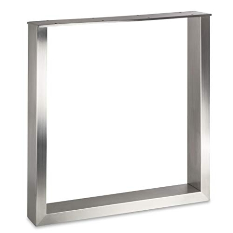 SOTECH Tischgestell TAB Edelstahl gebürstet Profil 80 x 40 mm Höhe: 720 mm Tiefe 700 mm Tischkufen Industriedesign Tischuntergestell Tischkufe Kufengestell