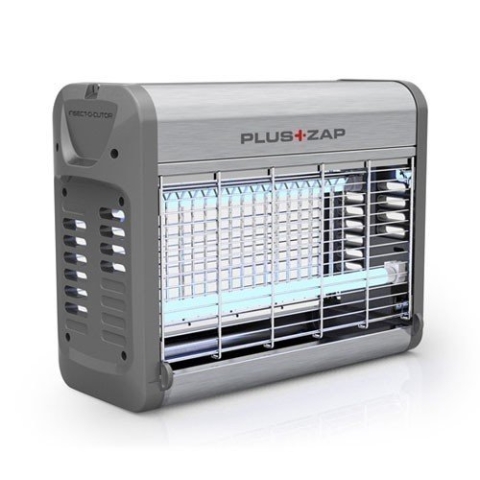 Insect-O-Cutor PlusZap moderner Stromgitter Insektenvernichter mit starken 16 Watt, Farbe:Aluminium