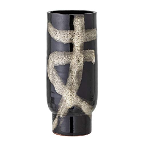 Bloomingville Vase Vefa, schwarz, Terrakotta