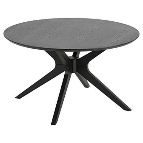 AC Design Furniture Dion Couchtisch, H: 45 x B: 80 x T: 80 cm, Schwarz, Eiche, 1 Stk.
