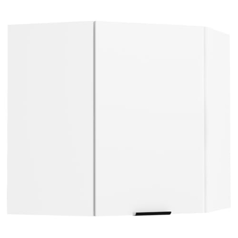 VCM Küchenschrank hängend | Maße ca. H. 60 x B. 57 x T. 57 cm | Eckschrank | Hängeschrank mit Zwei Fächern | Küchenmöbel - Fasola Weiß