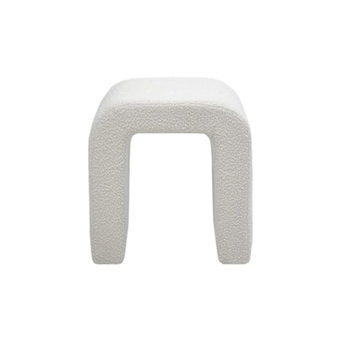 Kick Collection Pouffe Ylva - Weiß - Modern und Hochwertig - Boucle stof - Erhältlich in vielen Farben