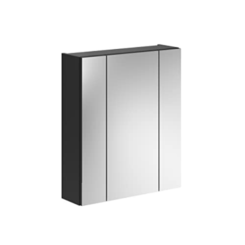 xonox.home Badezimmer Linus Spiegelschrank Badspiegelschrank Spiegelschränke fürs Bad Badspiegelschrank in schwarz ca. 60x70x18 cm