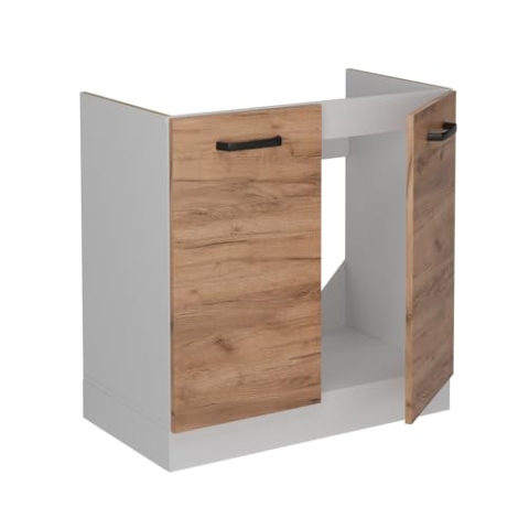 Vicco Spülenunterschrank R-Line, Goldkraft Eiche, 80 cm ohne Arbeitsplatte