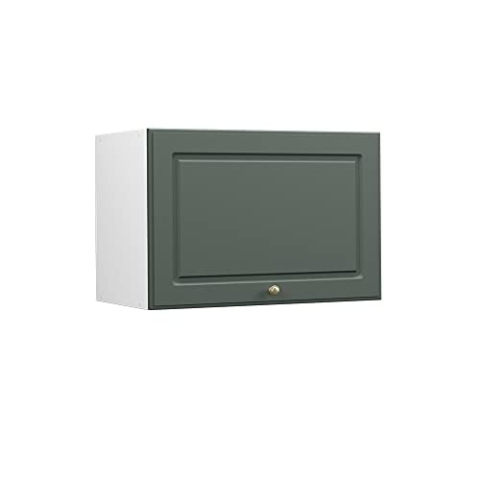Vicco Badschrank Fame-Line, Badezimmermöbel, Grün-Gold Landhaus/Weiß, 60 x 40 cm Flach