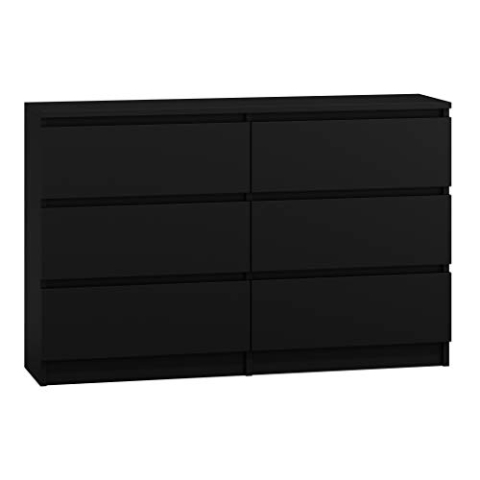 Topeshop M6 120 CZERÅƒ Chest of Drawers
