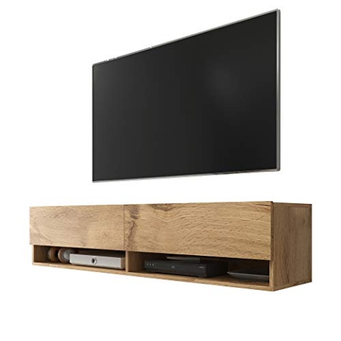 Selsey Wander – TV-Lowboard/TV-Schrank Wotan Eiche Holzoptik hängend 140cm