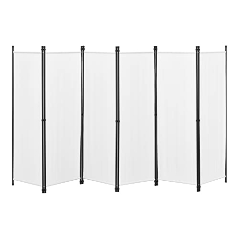 Raumteiler Huesca 6-teilig 300x171cm Paravent Trennwand 6-TLG. Sichtschutz Stellwand Spanische Wand Weiß