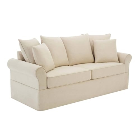 Oviala Sofa, rechts, 3-Sitzer, Polyester, naturfarben