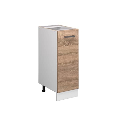 Vicco Apothekerschrank R-Line, Medizinschrank für die Küche, Sonoma/Weiß, 30 cm ohne Arbeitsplatte