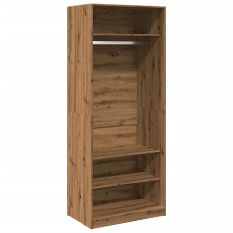 vidaXL Kleiderschrank, Garderobenschrank mit Stauraum, Schrank Mehrzweckschrank für Schlafzimmer, Flurschrank Offen, Artisan-Eiche Holzwerkstoff
