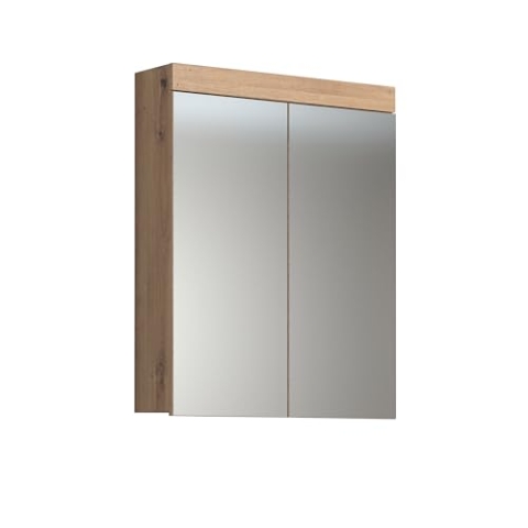 trendteam smart living - Spiegelschrank - Bad - Amanda - Aufbaumaß (BxHxT) 60 x 77 x 17 cm - Farbe Asteiche - 139340592