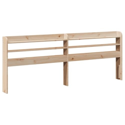 vidaXL Kopfteil, Bettkopfteil mit Ablagen, Freistehend Betthaupt für Holzbett Doppelbett, Holzkopfteil Bettzubehör Schlafzimmer, 180cm Massivholz Kiefer