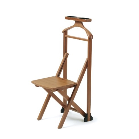 Arredamenti Italia Garderobenständer mit Stuhl für Schlafzimmer 2007 DUKA, Holz - Verschließbar - Kirschbaum Finish Ar-It il cuore del legno
