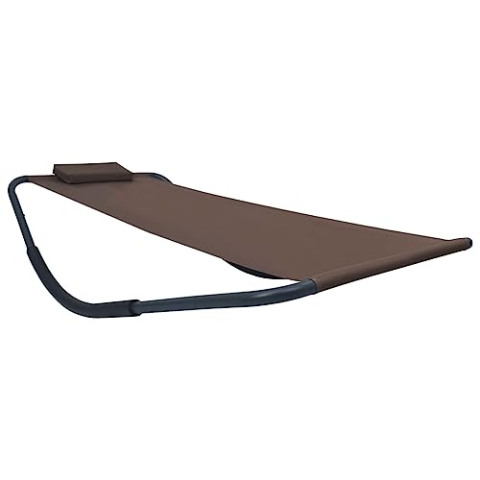 Bussandri Exclusive - Gartenbett Braun 200 x 90 cm Stahl