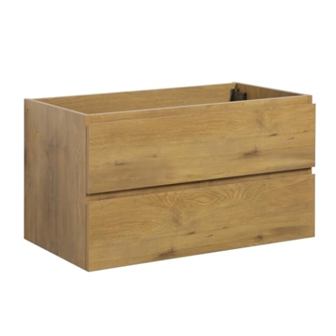 Waschbeckenunterschrank Angela 90cm - Eiche - Unterschrank Badmöbelset
