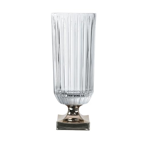 Nachtmann [W0724] Vase auf Fuß in Platin STK/1 651/81/40cm Minerva