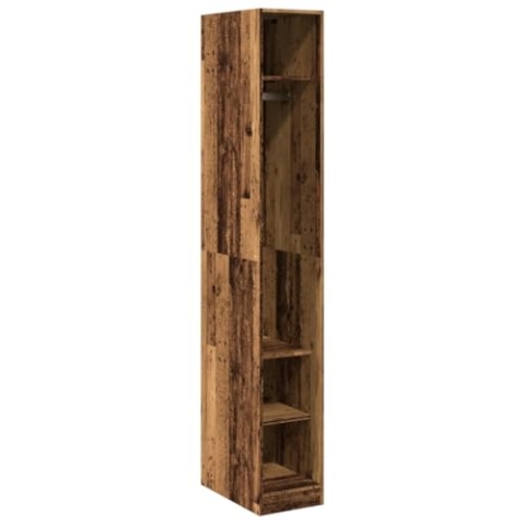 vidaXL Kleiderschrank, Garderobenschrank mit Stauraum, Schrank Mehrzweckschrank für Schlafzimmer, Flurschrank Offen, Altholz-Optik Holzwerkstoff