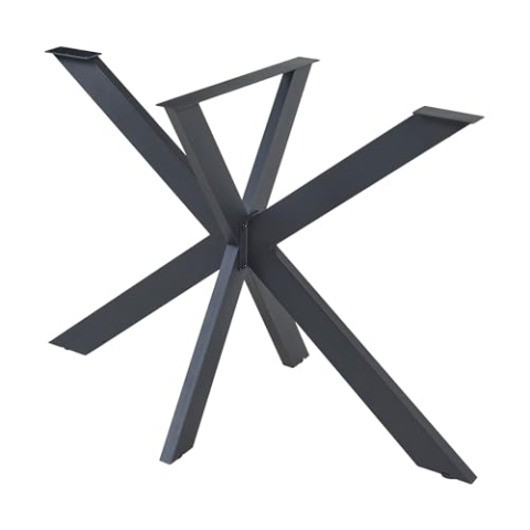 [en.casa] Tischgestell Oberau Tischbeine für Esstisch Schreibtisch 85 x 85 x 71 cm Metall Schwarz Tischfüße Schreibtischgestell Tischuntergestell