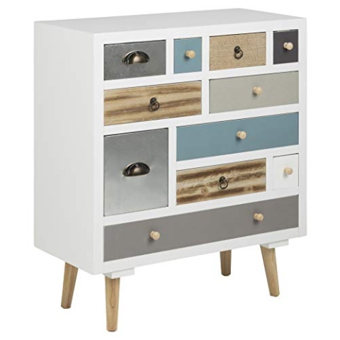AC Design Furniture Suwen Kommode, B: 70 x T: 32 x H: 81 cm, Mehrfarbig, Holz, 1 Stk