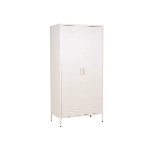MaximaVida Metallspind Finn 90 x 50 x 185 cm – 4 Regale (eilfenbeinweiß)