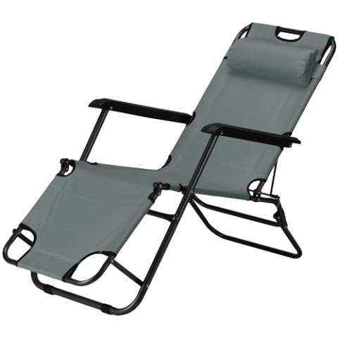 JEMIDI Deck Chair Bed - Grey
