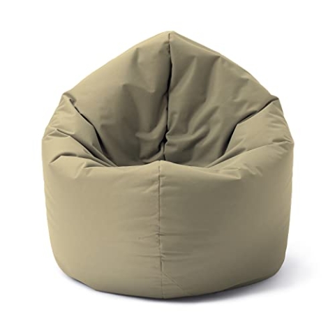 Lumaland Sitzsack für Kinder & Erwachsene mit 2-in-1-Funktion für bequemes Sitzen & Liegen | Ø 120x75 cm Sitzkissen für Outdoor & Indoor | Pflegeleicht Dank abnehmbarem Bezug | Anpassbaren EPS-Perlen