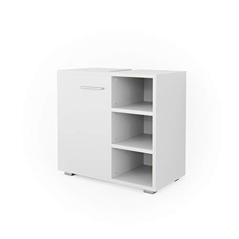 Vicco Waschbeckenunterschrank Perry, Waschtischunterschrank, Weiß, 60 x 55.6 cm