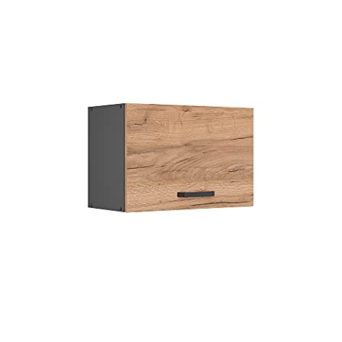 Vicco Hängeschrank R-Line, hängender Küchenschrank, Goldkraft Eiche/Anthrazit, 60 cm Flach
