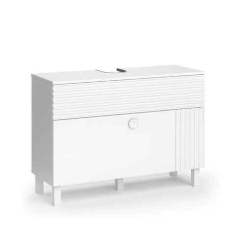 Vicco Waschbeckenunterschrank Sola, Weiß, 100.2 x 72.4 cm mit 2 Schubladen