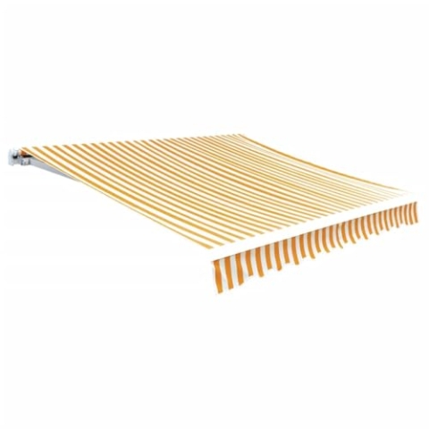 vidaXL Markisenbespannung Sonnenschutz Markisenstoff Markisentuch Markise Canvas Sonnenblumengelb & Weiß 4×3 m (ohne Rahmen)