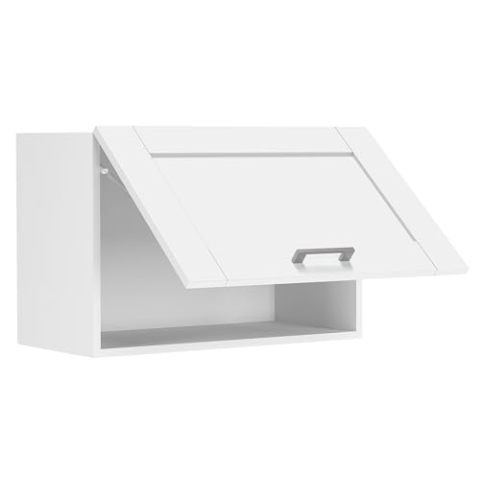 VCM Küchenschrank hängend | Maße ca. H. 40 x B. 60 x T. 31 cm | Hängeschrank mit Klapptür im Landhaus Stil | Dunstabzug | Küchenmöbel – Colura Weiß