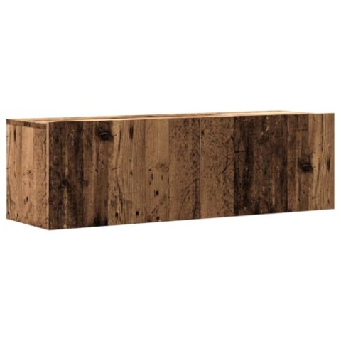 vidaXL TV-Wandschrank Altholz-Optik 100x30x30 cm Holzwerkstoff, HiFi-Schrank, TV-Konsole, TV-Möbel, Medienschrank, Stereoschrank, Schlafzimmerschrank