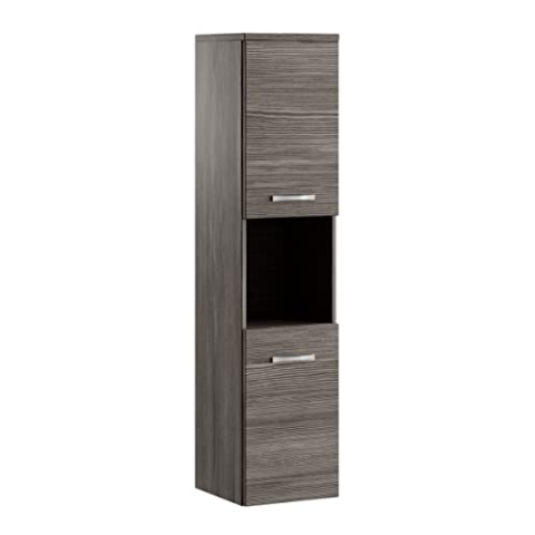 Montreal Badschrank 131 cm Eiche Grau Hochschrank