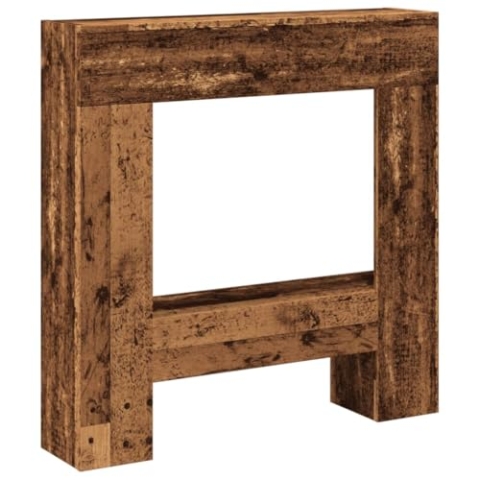 vidaXL Kaminumrandung Altholz-Optik 81x18x82 cm Holzwerkstoff