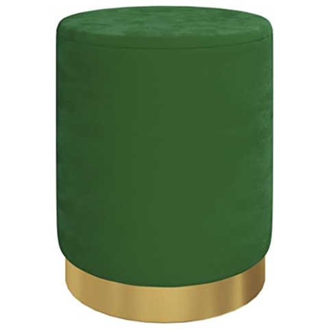 vidaXL Aufbewahrungshocker Rund Sitzhocker Polsterhocker Fußhocker Rundhocker Sitzpouf Pouf Hocker Schemel mit Stauraum Wohnzimmer Grün Samt