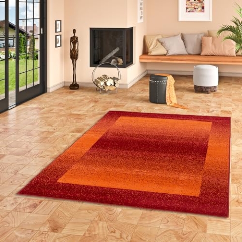 Pergamon Designer Teppich Velours Samba | Wohnzimmer, Esszimmer, Flur und Diele | Moderne Muster | Pflegeleicht