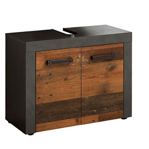 trendteam smart living - Indy - Waschbeckenunterschrank - Matera/Alteiche - Waschtisch mit offener Rückwand - (BxHxT) 72 x 56 x 34 cm - rustikales Design - Kratzfest