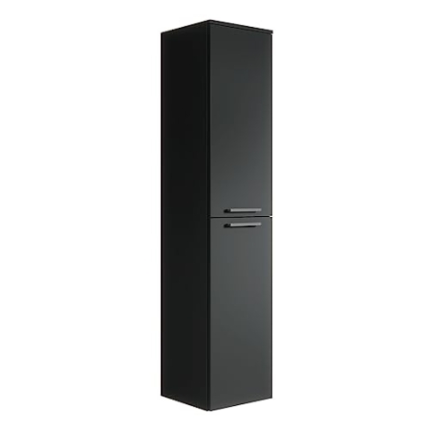 Badezimmer Badschrank Saturnus 160cm Schwarz - Regal Schrank Hochschrank Schrank Möbel
