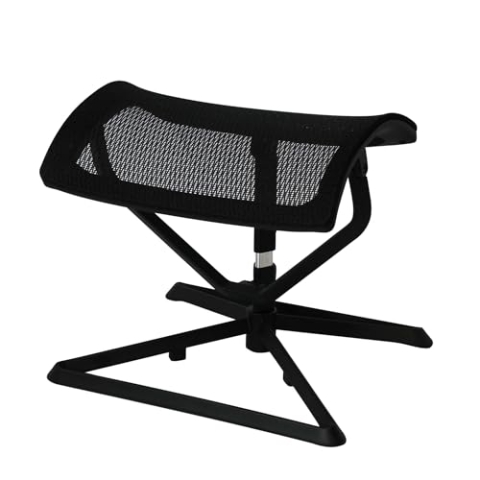 AMSTYLE Fußauflage LEGpro OTTOMANN Design Beinauflage Stoffbezug / Mesh für Büro Fußablage höhenverstellbar Beinablage Schreibtisch Fußstütze verstellbar Hocker