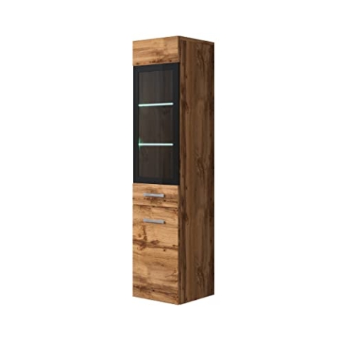 Badschrank Rio 131 cm Eiche - Regal Hochschrank Badmöbel Badmöbel