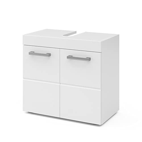 Vicco Waschbeckenunterschrank Luna, Waschtischunterschrank, Weiß, 60 x 56 cm