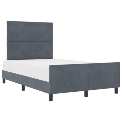 vidaXL Bettgestell Dunkelgrau 120x200 cm Samt