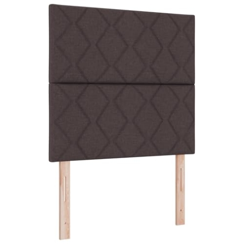vidaXL Boxspringbett mit Matratze & LED Dunkelbraun 120x200 cm Stoff